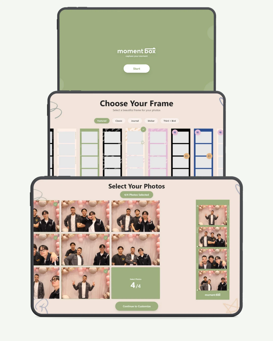 Moment Box Software features