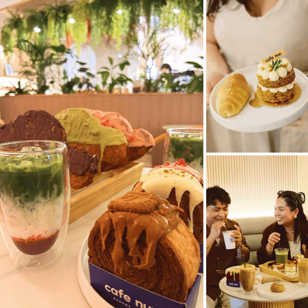 A collage of CAFE NUL drinks, pastries, and café visitors from Winnipeg Digest’s opening feature